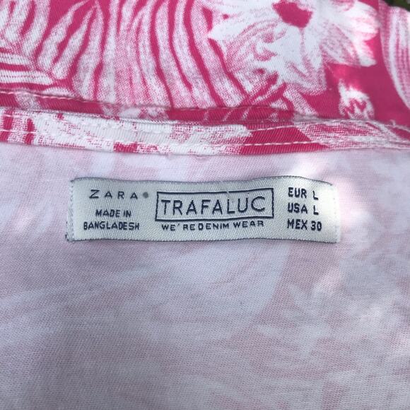 Zara Trafaluc tropical denim crop top - Picture 4 of 5